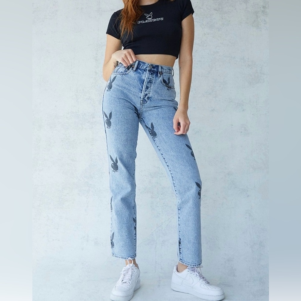 Playboy By PacSun Eco Bunny Dad Jeans Size 25